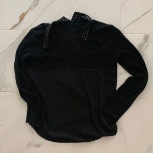 Pat Bo studded collar black long sleeve - no tags